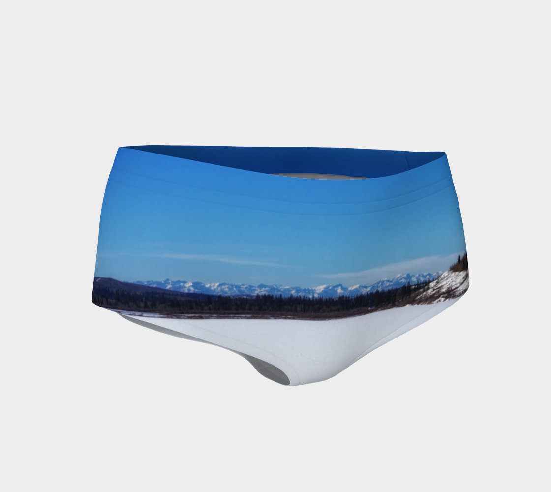 Women's Mini Shorts - Glenmore Reservoir Winter