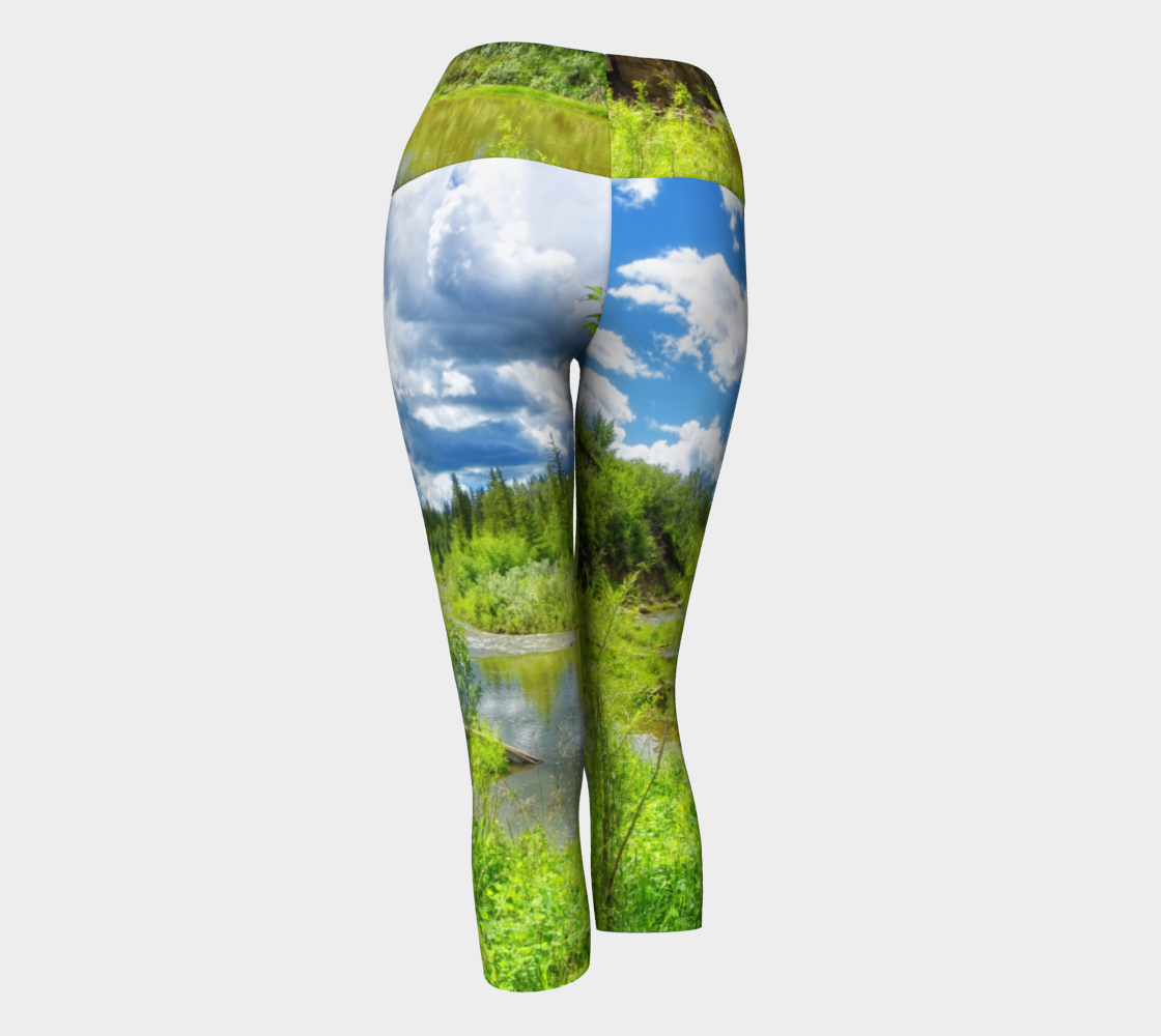 Women's Yoga Capris - Fish Creek Park Votier's Flats