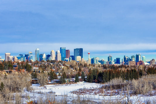 Downtown Calgary HDR River Park Winter Digital Download