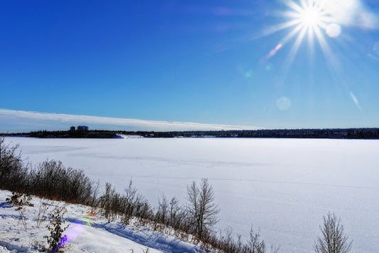 Glenmore Reservoir Winter with Sun