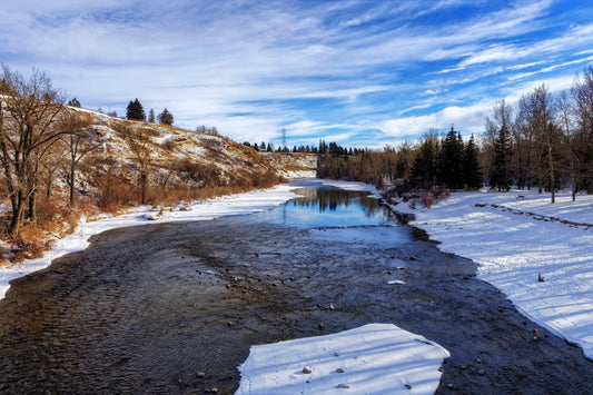 Elbow River Sandy Beach Park Winter Digital Download