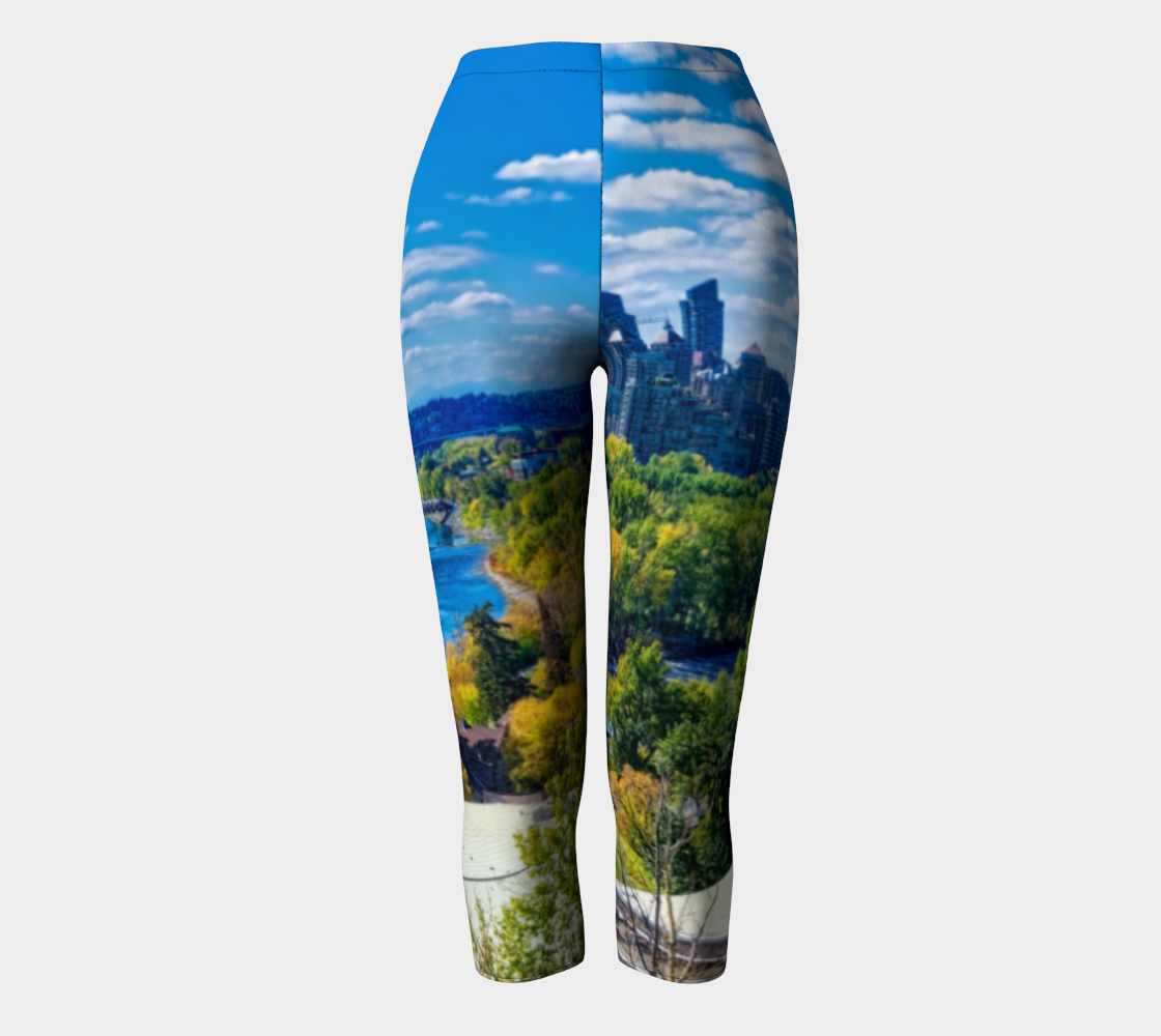 Women's Capris - Bow River Peace Bridge McHugh Bluff Fall HDR