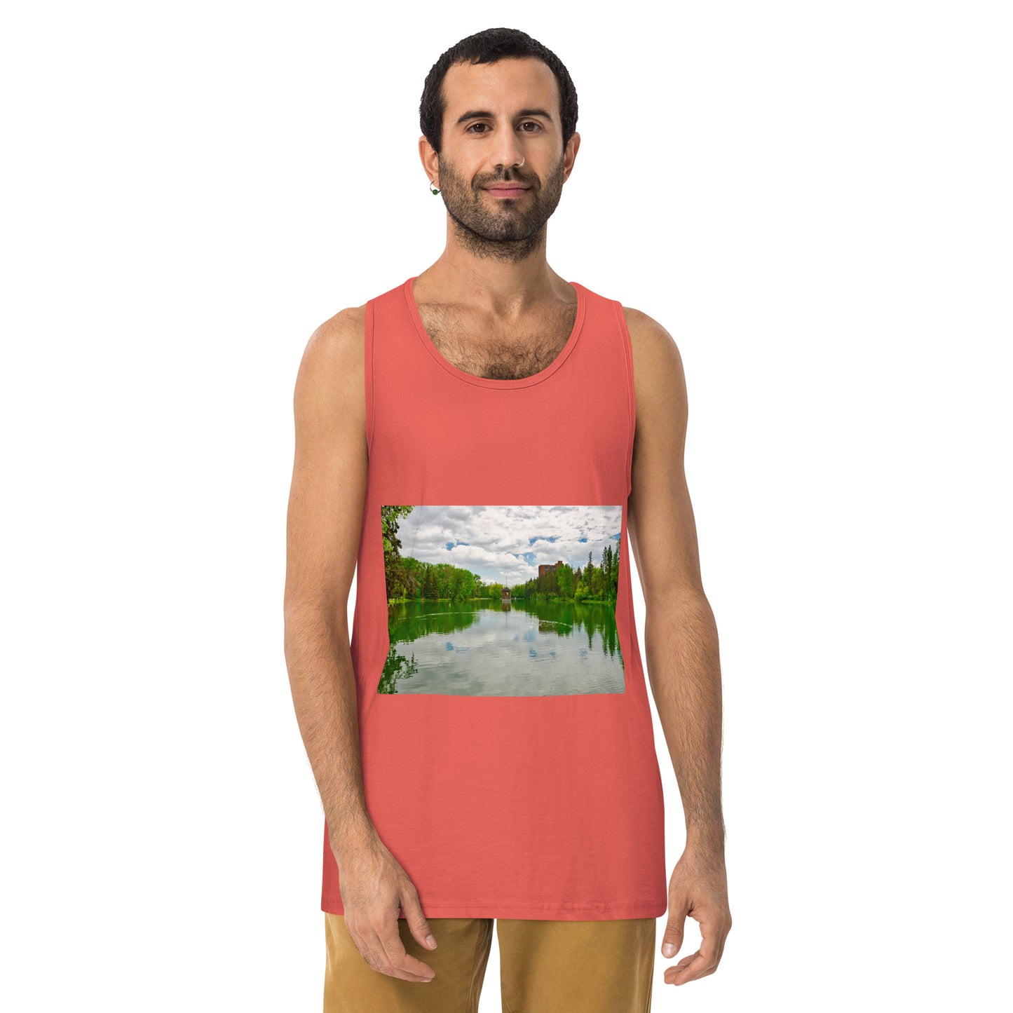Men’s Premium Tank Top - Bowness Park Lagoon