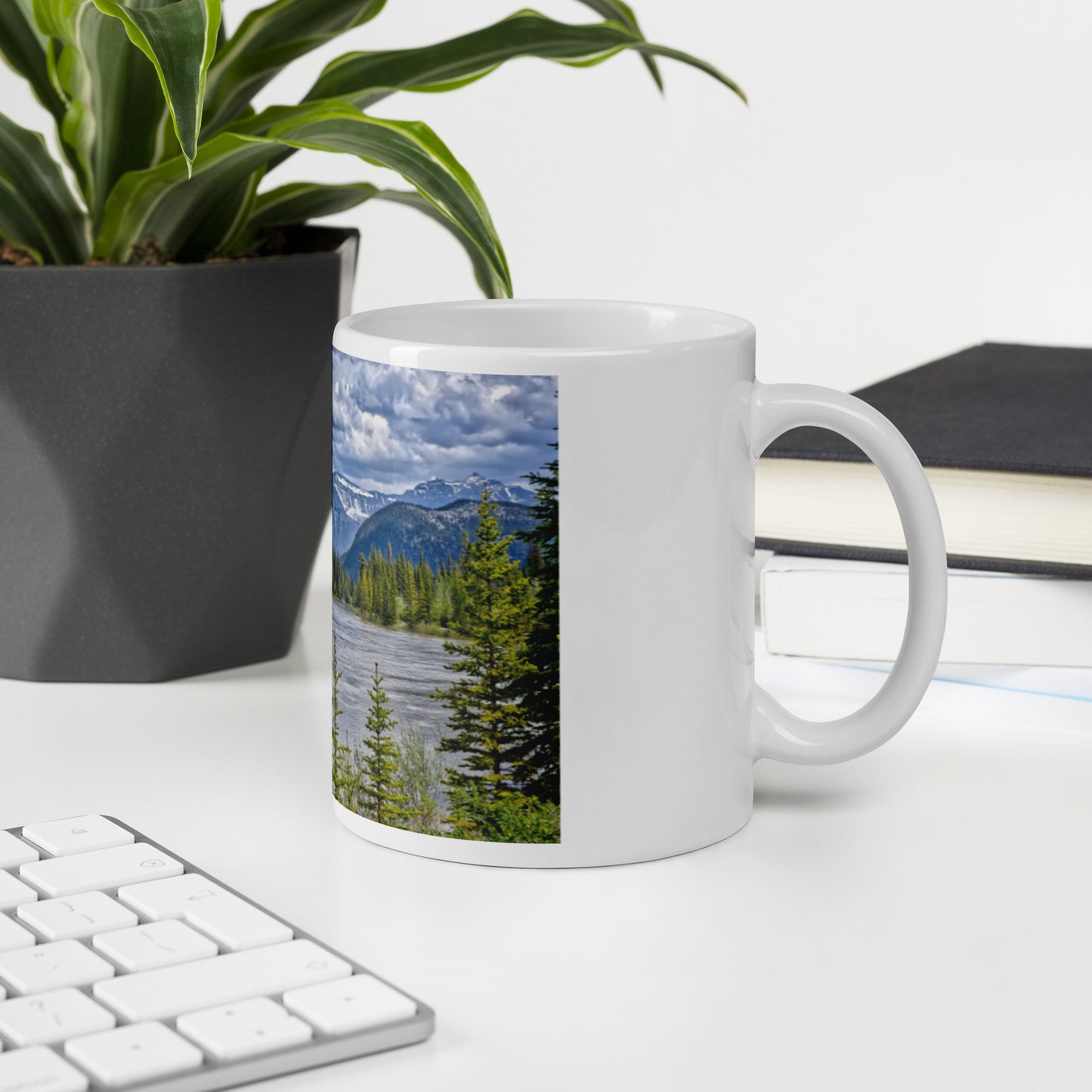 White Glossy Mug - Sundance Canyon Trail HDR