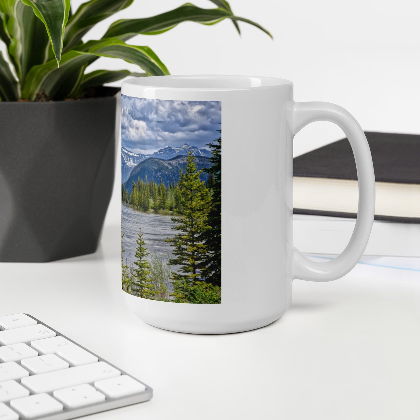 White Glossy Mug - Sundance Canyon Trail HDR